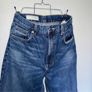 Zara Dark Blue high rise wide leg jeans